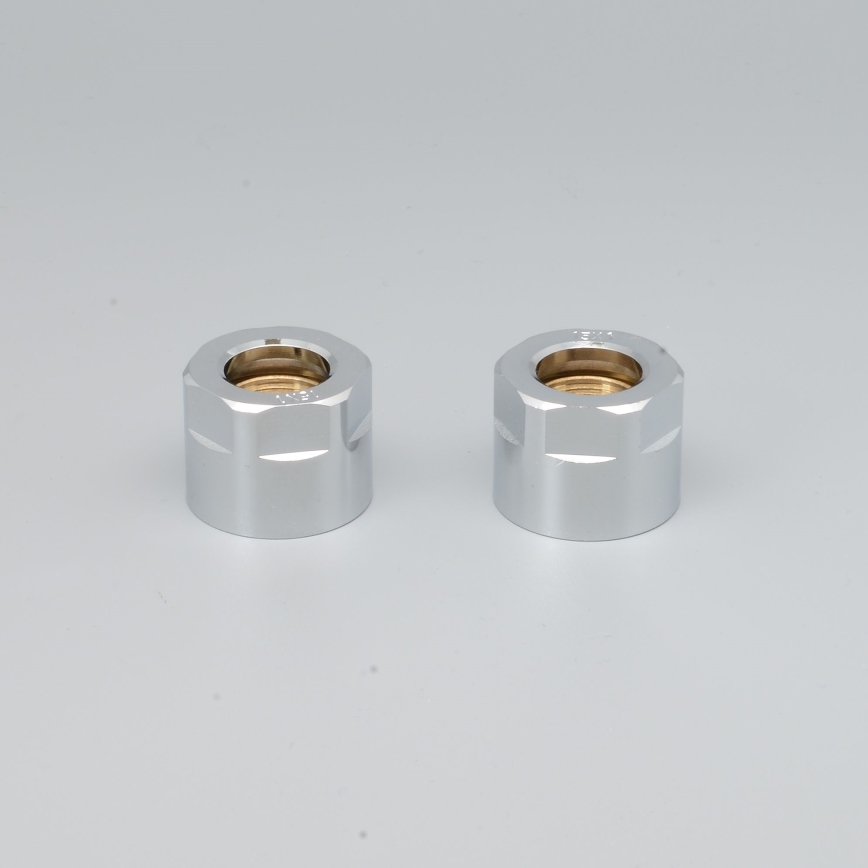 P.M.H. M15B4002 - Puristusliitin VISION/INTER-venttiiliin, kiiltävä kromi/kupari, 15 mm