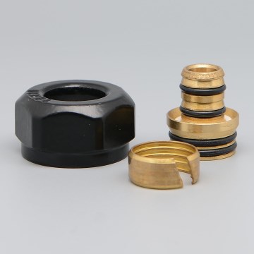 P.M.H. ZZM1624 - Puristusliitin venttiilille UNIKO/TERM/DUO musta/alupex 16 mm
