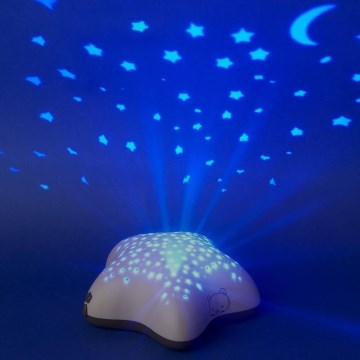 PABOBO - Projector with a melody STAR 3xAA beige