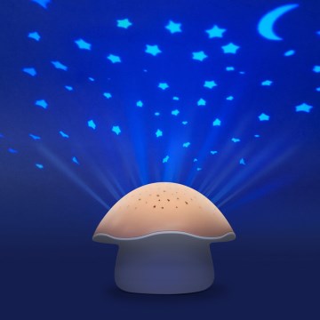 PABOBO - Projektori melodia STAR MUSHROOM 3xAA lohenpunainen