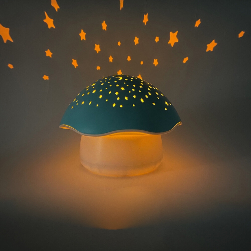 PABOBO - Projektori melodialla STAR MUSHROOM 3xAA sininen