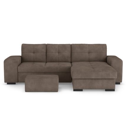 PALERMO vuodesohva säilytystilalla ja rahilla, ruskea, oikeanpuoleinen