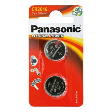 Panasonic - 2 kpl Litiumnappiparisto CR2016 3V 72 mAh