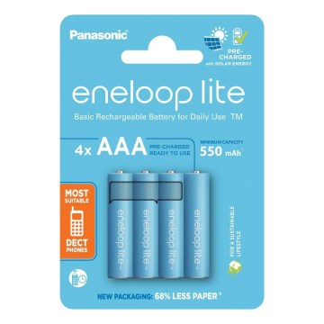 Panasonic - 4 kpl Uudelleenladattava akku AAA Eneloop Lite 550 mAh