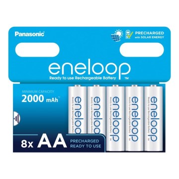 Panasonic - 8 kpl Uudelleenladattava akku AA Eneloop 2000 mAh