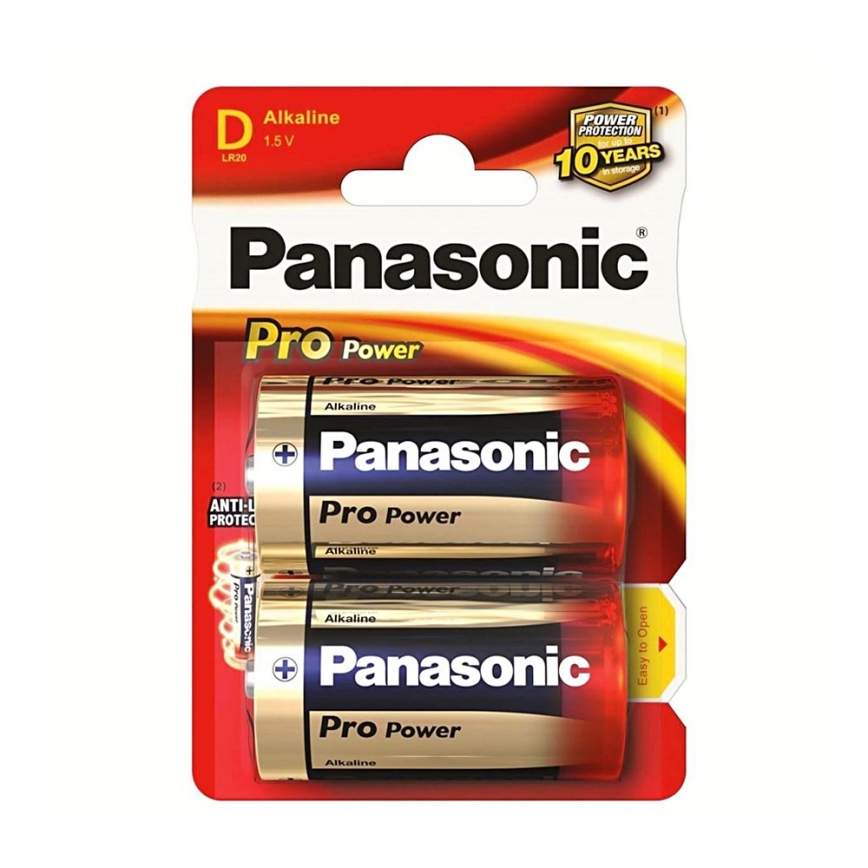 Panasonic LR20 PPG - 2kpl alkaliparisto D Pro Power 1.5V