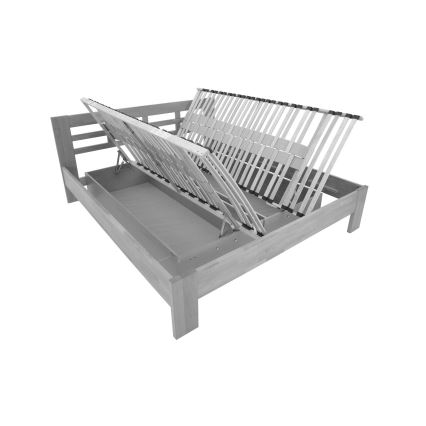 Parivuode massiivipuusta säilytystilalla ANGELA 180x200 cm luumu