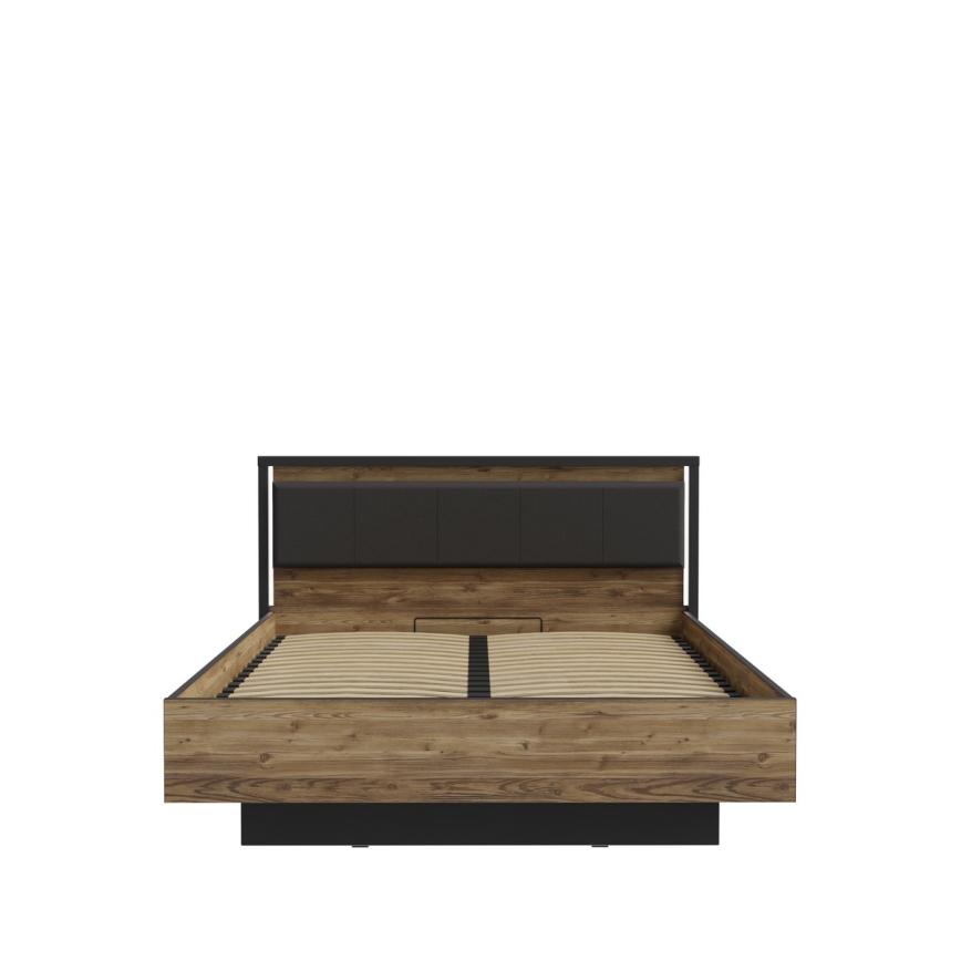 Parivuode säilytystilalla OREN 160x200 cm ruskea/musta