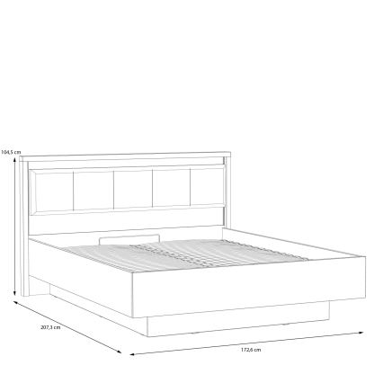 Parivuode säilytystilalla OREN 160x200 cm ruskea/musta