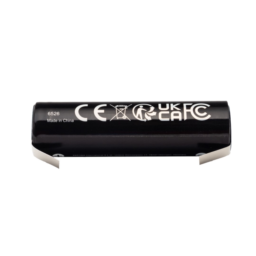PATONA - Akku 18650 Li-lon 3000mAh PREMIUM 3,7V kanssa nauha terminals kohteelle soldering