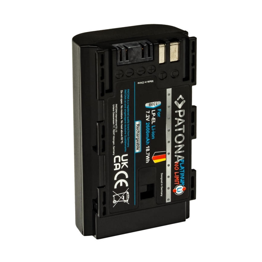 PATONA - Akku Canon LP-EL 2600mAh Li-Ion Platinum salama Speedlite EL-1