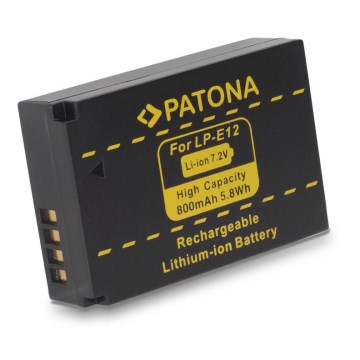 PATONA - Akku Canon LPE12 800mAh Li-Ion