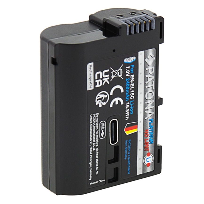 PATONA - Akku Nikon EN-EL15C 2600mAh Li-Ion Platinum USB-C