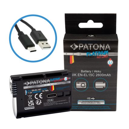 PATONA - Akku Nikon EN-EL15C 2600mAh Li-Ion Platinum USB-C