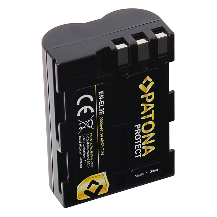 PATONA - Akku Nikon EN-EL3e 2000mAh Li-Ion Protect