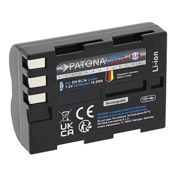 PATONA - Akku Nikon EN-EL3E 2250mAh Li-Ion Platinum USB-C lataus