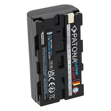 PATONA - Akku Sony NP-F550/F330/F570 3500mAh Li-Ion Platinum USB-C lataus