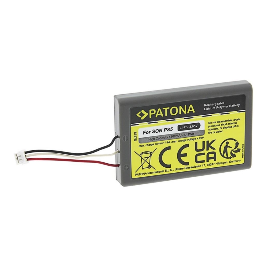 PATONA - Akku Sony Playstation 5/PS5 Li-Pol 1400mAh 3,65V