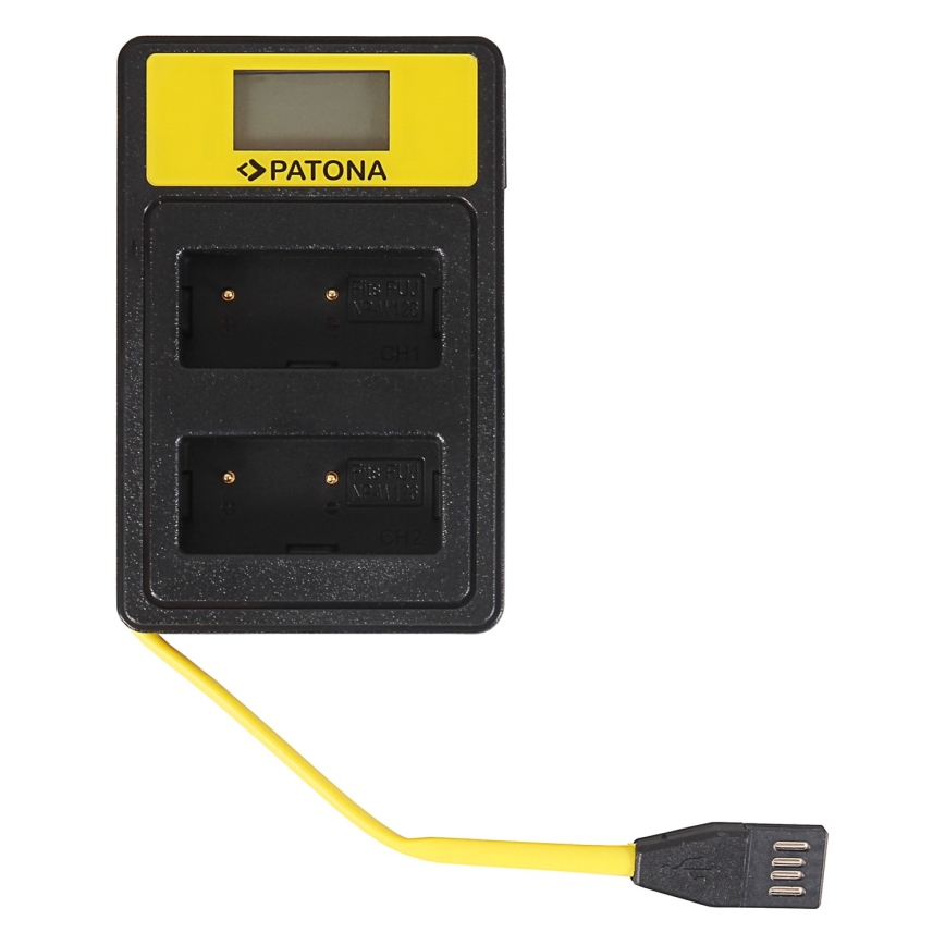 PATONA - Dual Fuji NP-W126 -laturi, LCD, USB