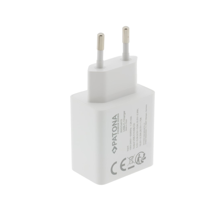 PATONA - Latausadapteri Power delivery 35W 2xUSB-C -PD 3.0