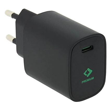 PATONA - Latausadapteri USB-C Power delivery 20W/230V musta