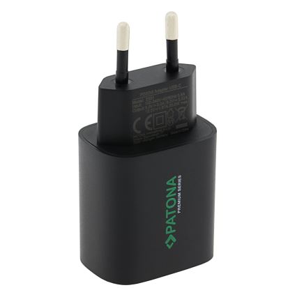 PATONA - Latausadapteri USB-C Power delivery 20W/230V musta