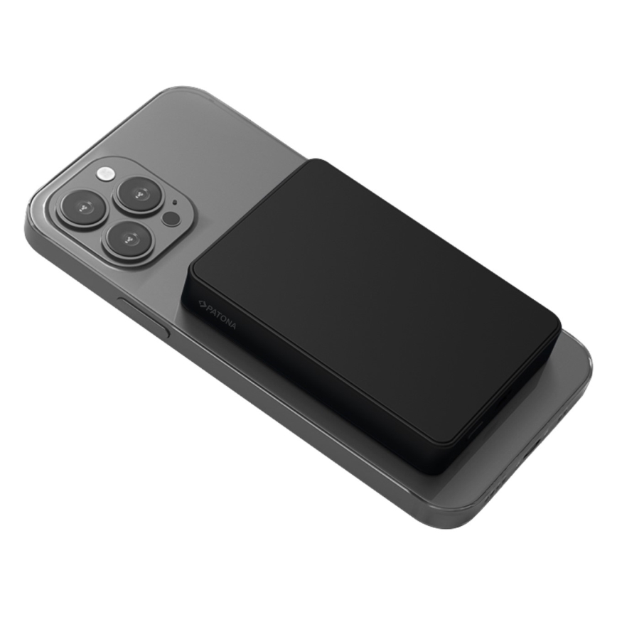 PATONA - Laturi 10000mAh Li-Pol-PD20W MagSafe USB-C ja Qi lataus