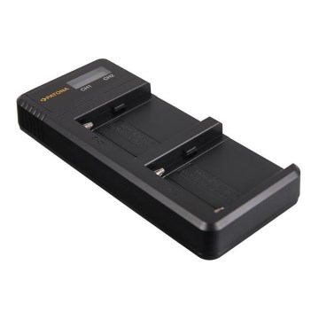 PATONA - Laturi Foto Dual LCD Sony F550/F750/F970 - USB