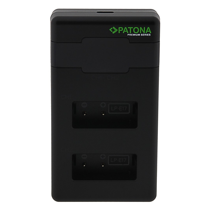 PATONA - Pikalaturi Dual Canon LP-E17 + kaapeli USB-C 0,6m