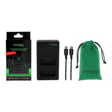 PATONA - Pikalaturi Dual Fuji NP-W126 + kaapeli USB-C 0,6m