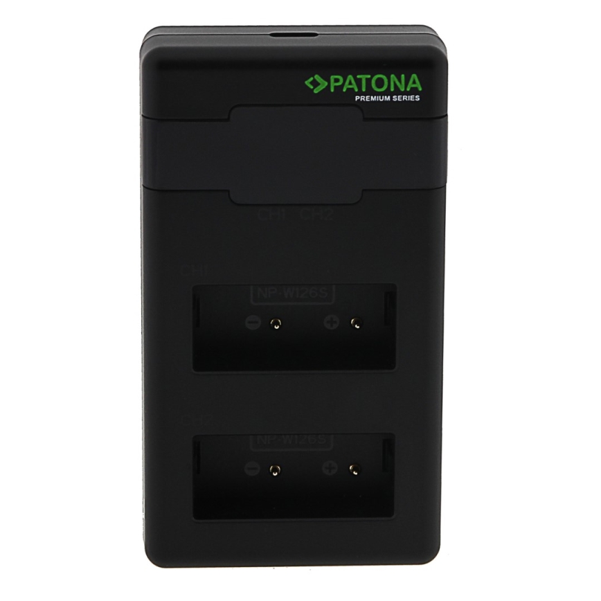 PATONA - Pikalaturi Dual Fuji NP-W126 + kaapeli USB-C 0,6m
