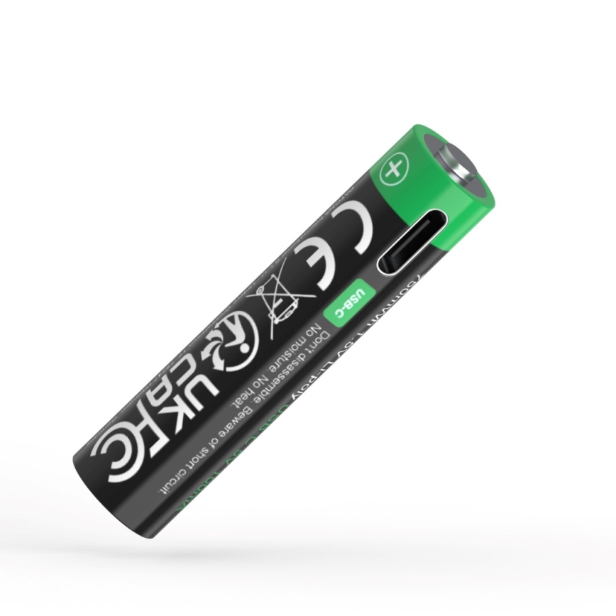 PATONA - SETTI 4x Akku AAA/LR03 Li-Pol 500mAh 1,5V kanssa USB-C lataus