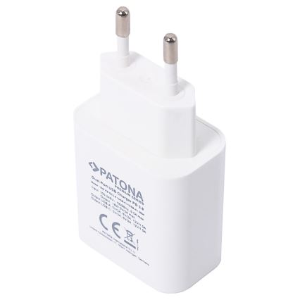 PATONA - Sovitin USB- ja USB-C-lähdöllä 18 W Laturi