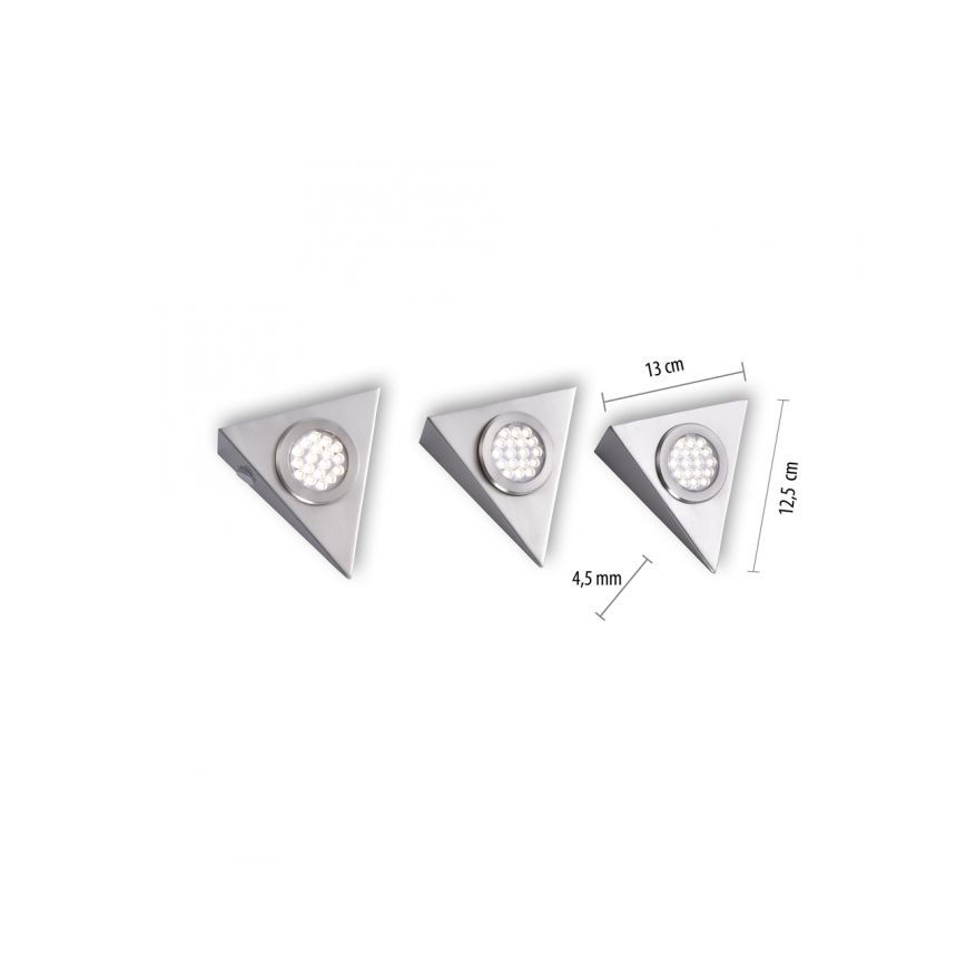 Paul Neuhaus 1119-55-3 - SETTI 3x LED Huonekaluvalaisin anturilla HELENA LED/2,5W/230V