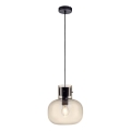 Paul Neuhaus 2003-27 - Kattokruunu johdossa SHITAKE 1xE27/10W/230V halkaisija 25 cm savustettu