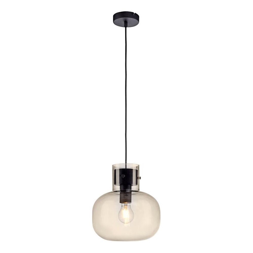 Paul Neuhaus 2003-27 - Kattokruunu johdossa SHITAKE 1xE27/10W/230V halkaisija 25 cm savustettu