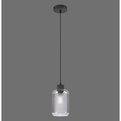 Paul Neuhaus 2006-25 - Kattokruunu johdossa BOLETUS 1xE27/10W/230V halkaisija 14 cm harmaa