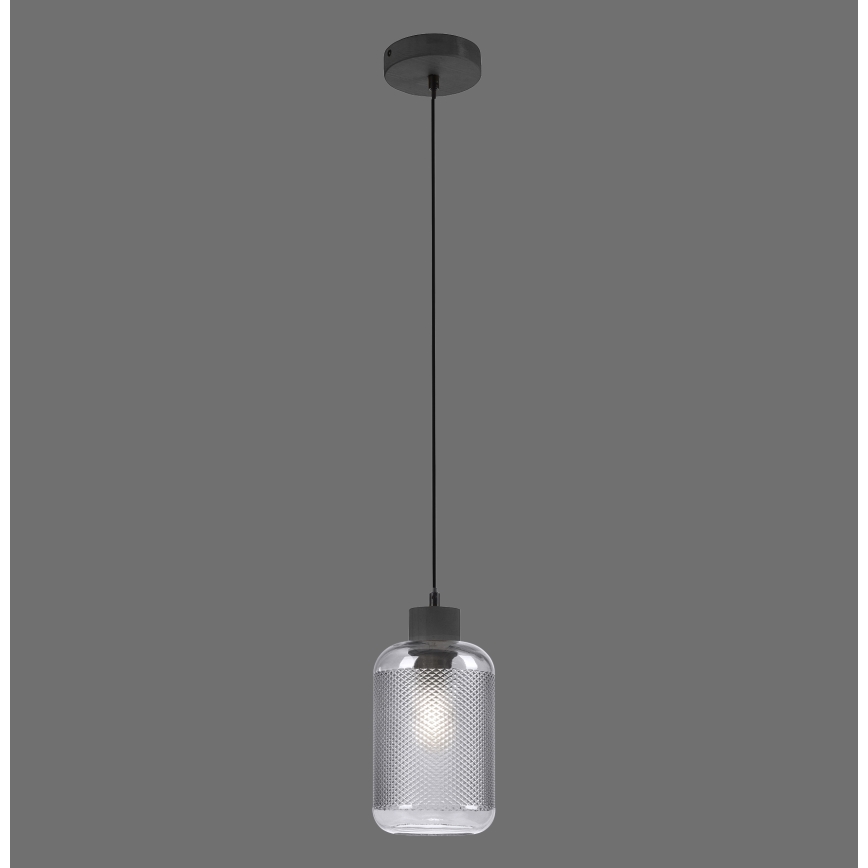 Paul Neuhaus 2006-25 - Kattokruunu johdossa BOLETUS 1xE27/10W/230V halkaisija 14 cm harmaa