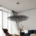 Paul Neuhaus 2031-18 - Riippuvalaisin kaapelilla ICICLE 15xG9/40W/230V 75x150 cm musta