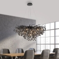Paul Neuhaus 2192-18 - ICICLE-riippuvalaisin vaijerikiinnityksellä 10xG9/40W/230V 50x100 cm musta
