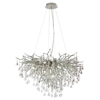 Paul Neuhaus 2192-55 - Kattokruunu johdossa ICICLE 10xG9/40W/230V 50x100 cm kiiltävä kromi