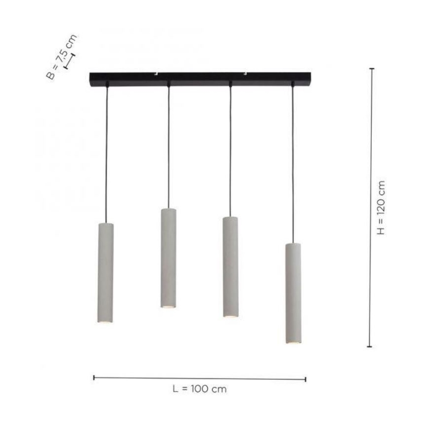 Paul Neuhaus 2204-22 - Kattorkruunu johdossa ETON 4xGU10/35W/230V