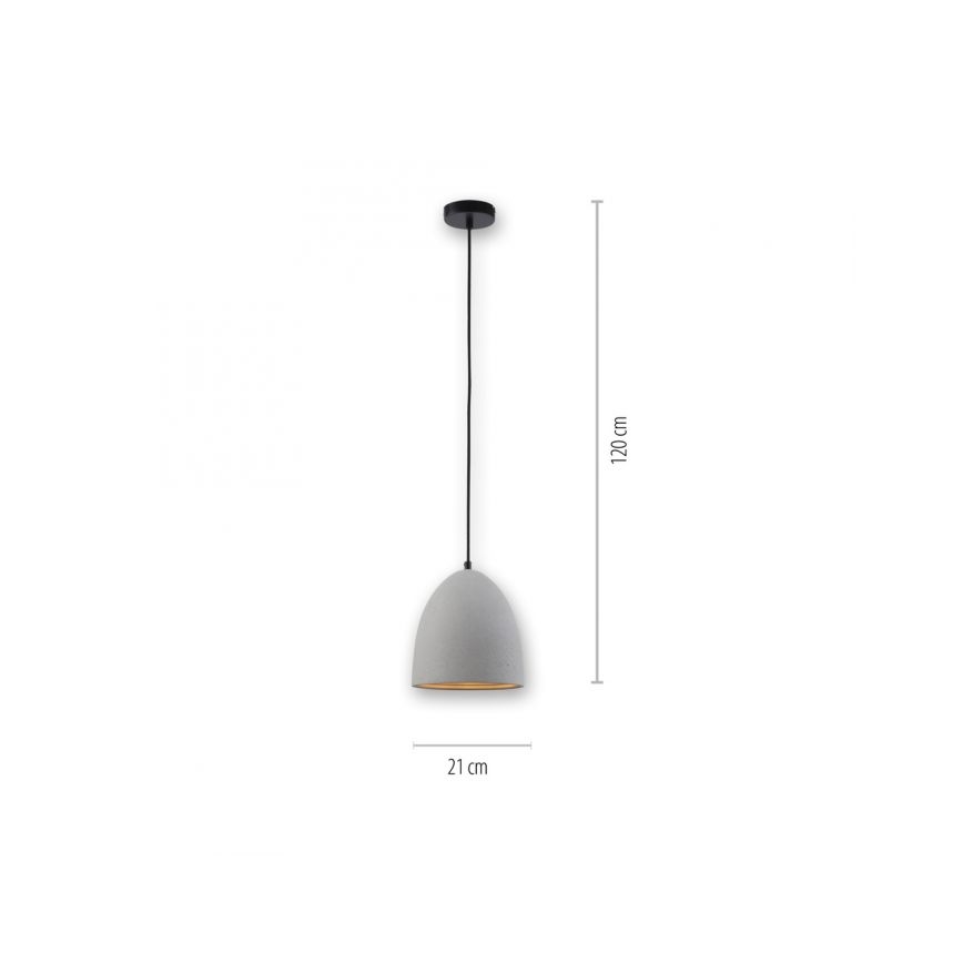 Paul Neuhaus 2231-22 - Kattokruunu johdossa ETON 1xE27/40W/230V betoni