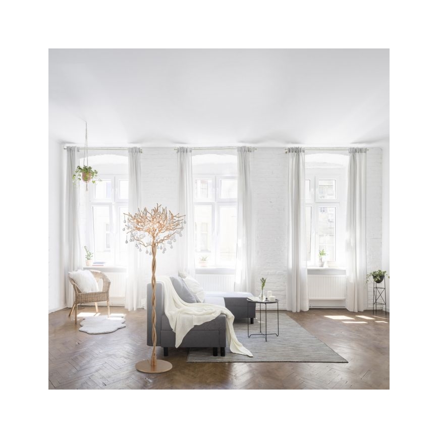 Paul Neuhaus 232-11 - Lattialamppu ICICLE 5xG9/40W/230V messinki