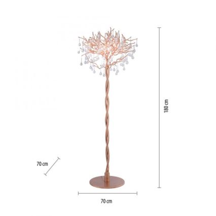 Paul Neuhaus 232-11 - Lattialamppu ICICLE 5xG9/40W/230V messinki
