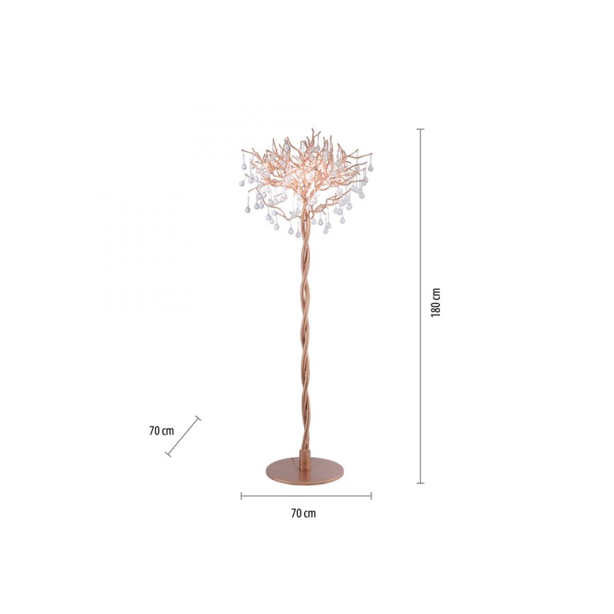 Paul Neuhaus 232-11 - Lattialamppu ICICLE 5xG9/40W/230V messinki