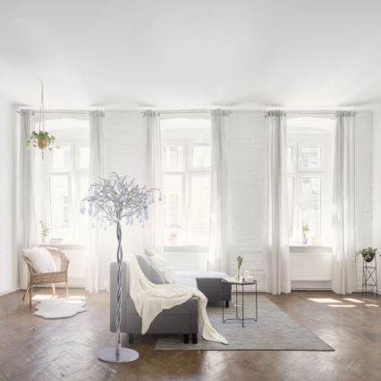 Paul Neuhaus 232-55 - Lattialamppu ICICLE 5xG9/40W230V kiiltävä kromi