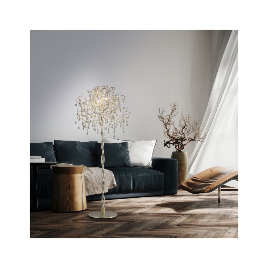 Paul Neuhaus 232-55 - Lattialamppu ICICLE 5xG9/40W230V kiiltävä kromi