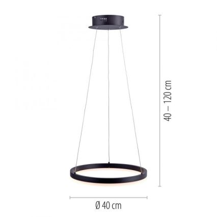 Paul Neuhaus 2381-13 - LED Himmenenttävä kattokruunu johdossa TITUS LED/28W/230V