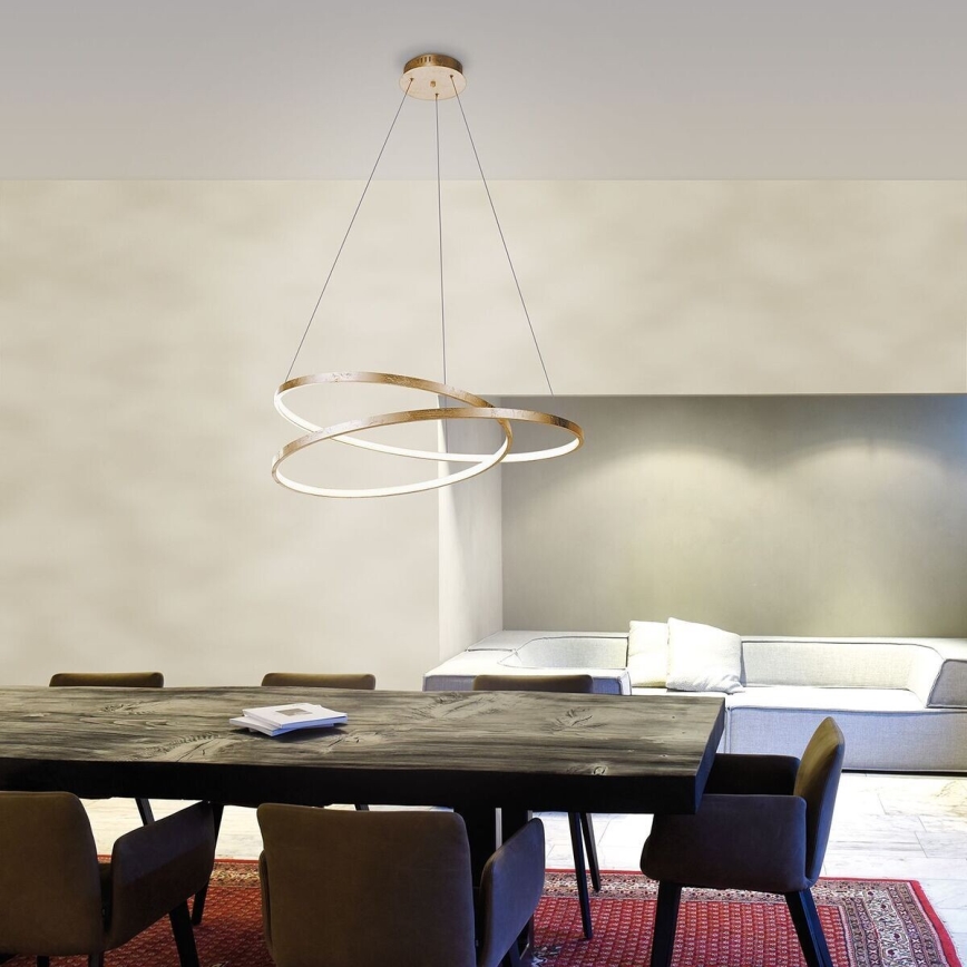 Paul Neuhaus 2472-12 - LED-himmennettävä riippuvalaisin OMAN LED / 30W / 230V kulta